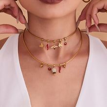 316L Stainless Steel Pave Zircon Interchangeable Charm Choker Necklace - Image 5