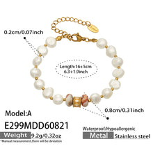 316L Stainless Steel 18K PVD Gold Pearl Bracelet made with 316L stainless steel and 18K PVD gold finish for wholesale jewelry buyers - image 17