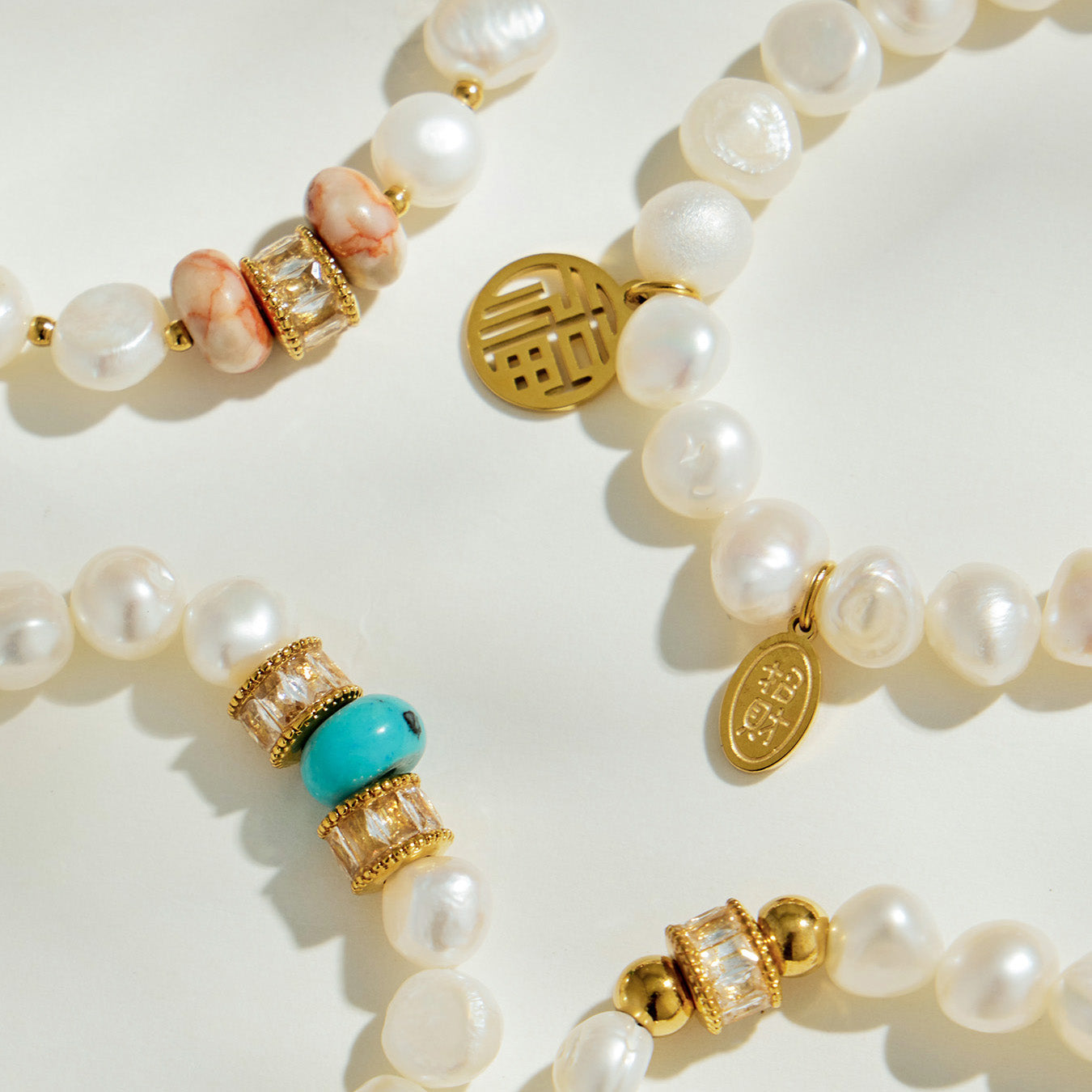 316L Stainless Steel 18K PVD Gold Pearl Bracelet made with 316L stainless steel and 18K PVD gold finish for wholesale jewelry buyers - image 8
