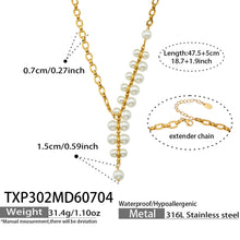 316L Stainless Steel 18K PVD Gold Pearl Earrings and Necklace Set made with 316L stainless steel and 18K PVD gold finish for wholesale jewelry buyers - image 15