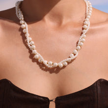316L Stainless Steel Pearl Heart Double Layer Necklace - Image 1