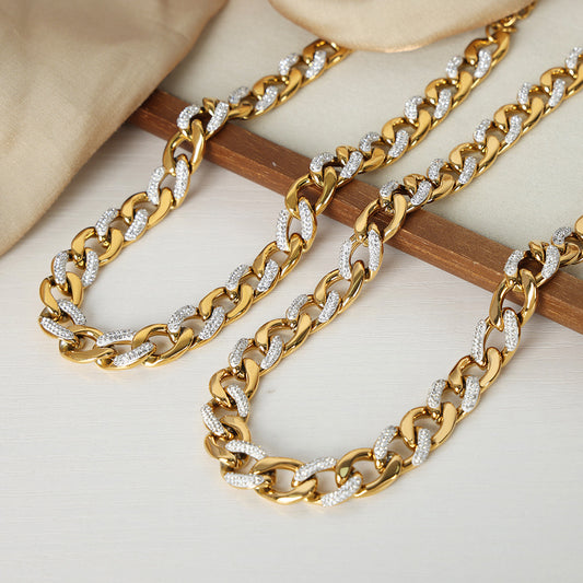 Close-up of the intricate design of the 316L stainless steel necklace