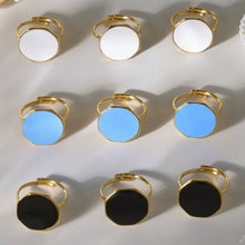 316L Stainless Steel Personalized Classic Enamel Open Ring - Image 2