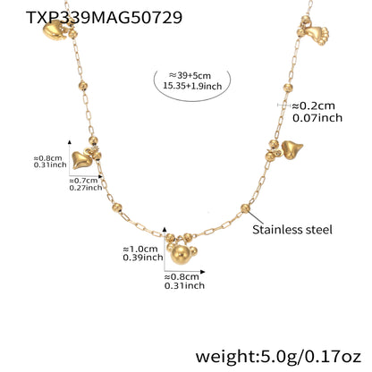 316L Stainless Steel Playful Bear & Elegant Y-Shape Tassel Necklace, Bracelet & Anklet - Image 5