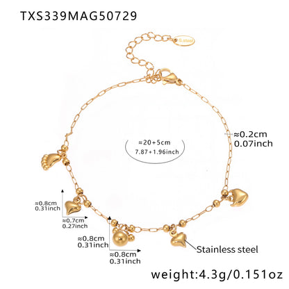 316L Stainless Steel Playful Bear & Elegant Y-Shape Tassel Necklace, Bracelet & Anklet - Image 9