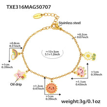316L Stainless Steel Playful Enamel Sun Star Cloud Charm Jewelry Collection - Image 7