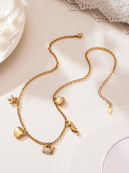 316L Stainless Steel Playful Ocean & Fruit Charm Collection - Image 1