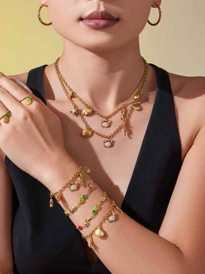 316L Stainless Steel Playful Ocean & Fruit Charm Collection - Image 10