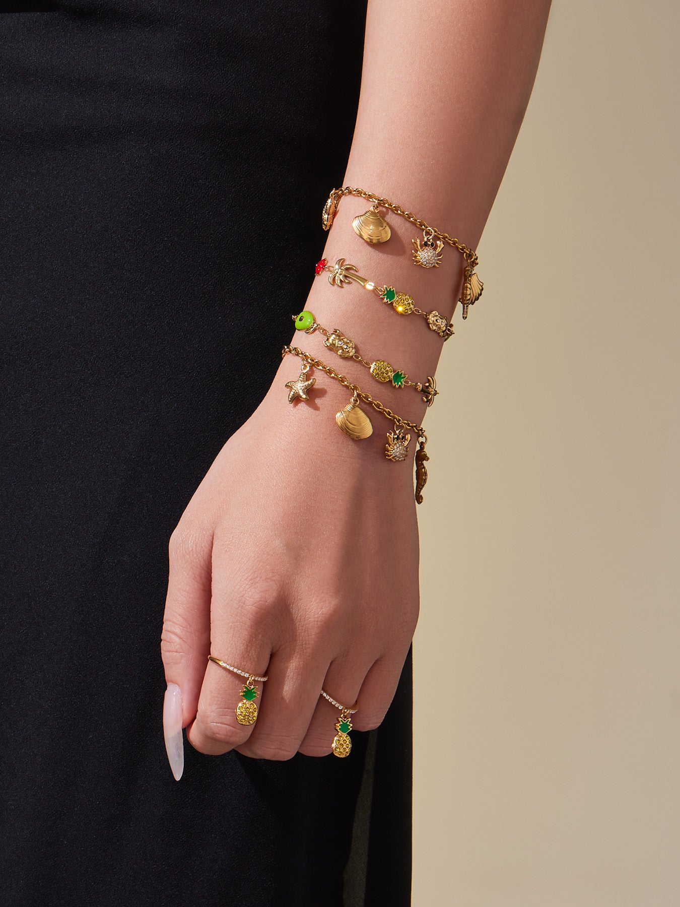 316L Stainless Steel Playful Ocean & Fruit Charm Collection - Image 15