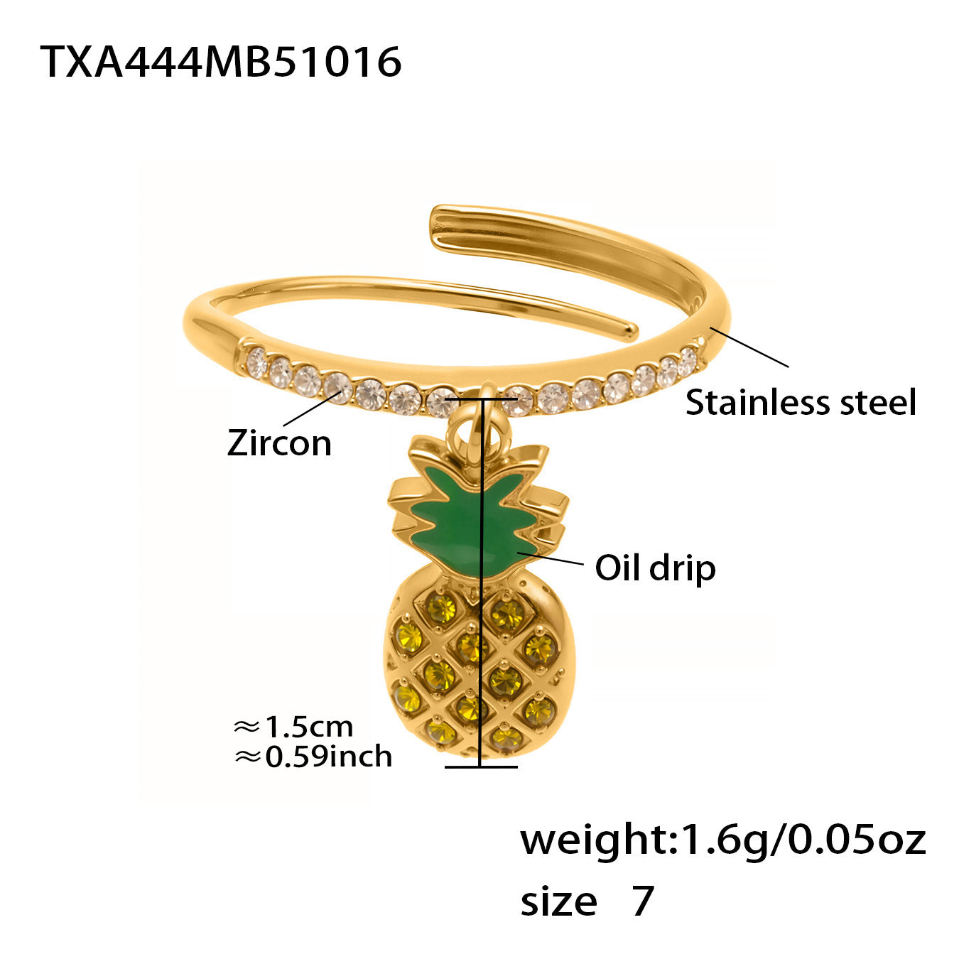 316L Stainless Steel Playful Ocean & Fruit Charm Collection - Image 16