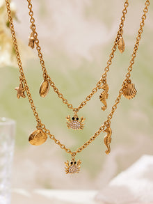 316L stainless steel Playful Ocean & Fruit Charm Collection close-up detail view for wholesale jewelry buyers