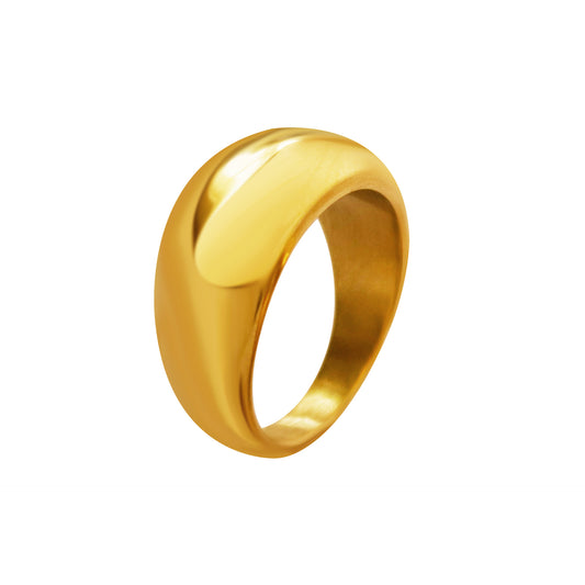 316L Stainless Steel Polished Dome Ring | Minimalist Cool Tone Wholesale