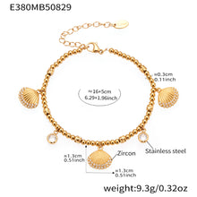 316L Stainless Steel Polished Hollow Oval Fish Link Bracelet with Zircon - Image 1