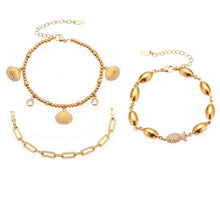 316L Stainless Steel Polished Hollow Oval Fish Link Bracelet with Zircon - Image 10