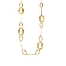 316L Stainless Steel Polished Hollow Oval Link Necklace - Image 5