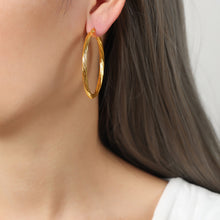316L Stainless Steel Polished Statement Hoop Earrings - Image 5