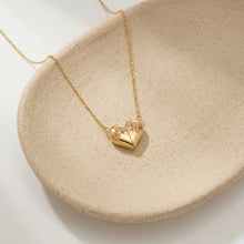 316L Stainless Steel PVD Gold Plated Heartbeat Love Pendant Necklace - Image 10