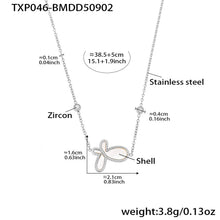 316L Stainless Steel PVD Plated Butterfly Mother-of-Pearl Clavicle Necklace - Image 5
