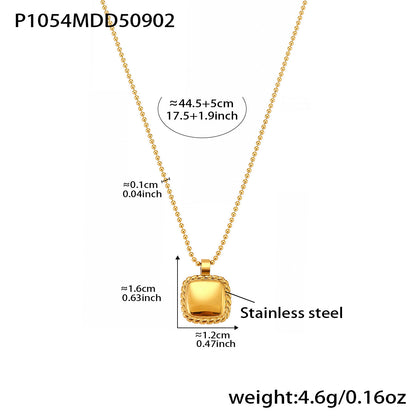 316L Stainless Steel PVD Plated Butterfly Mother-of-Pearl Clavicle Necklace - Image 6