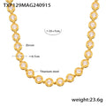 Gold / White Zircon Necklace