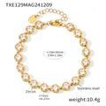 Gold / White Zircon Bracelet
