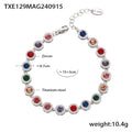 Steel / Rainbow Zircon Bracelet