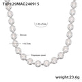 Steel / White Zircon Necklace