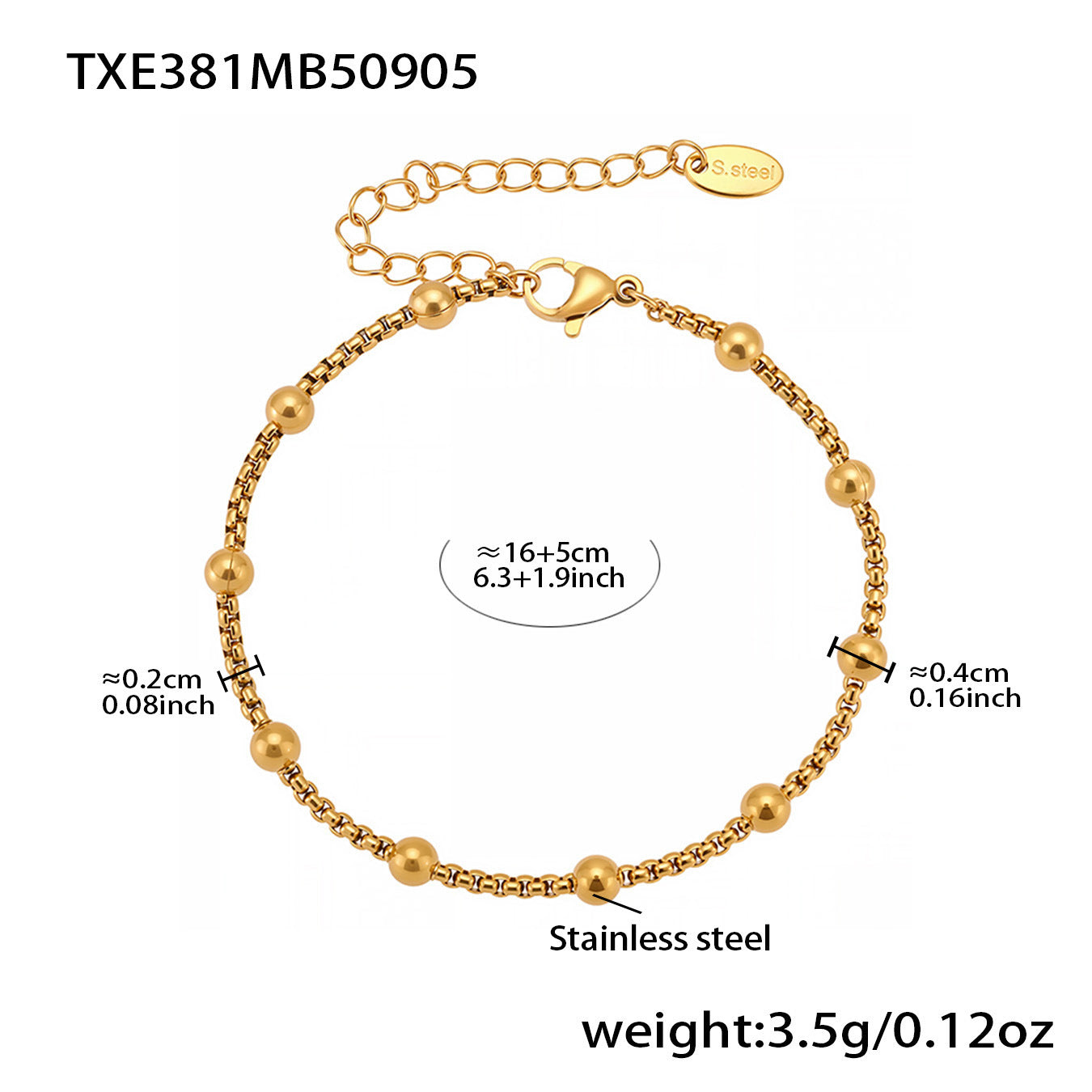 316L Stainless Steel Red Enamel Zircon Beetle Multi-Charm Necklace & Bracelet Set - Image 17