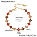 TXE533-Red Zircon Gold Bracelet 16.5+5cm