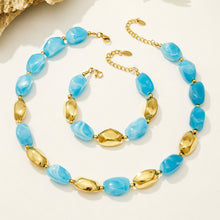 316L Stainless Steel 18K PVD Gold Resin Chain Bracelet & Necklace made with 316L stainless steel and 18K PVD gold finish for wholesale jewelry buyers - image 16