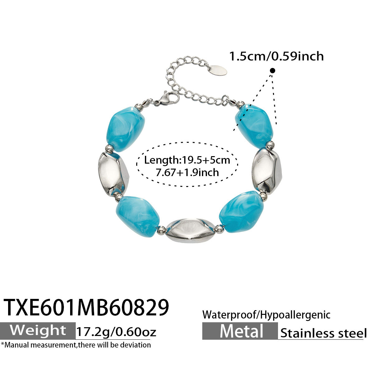 316L Stainless Steel 18K PVD Gold Resin Chain Bracelet & Necklace made with 316L stainless steel and 18K PVD gold finish for wholesale jewelry buyers - image 19
