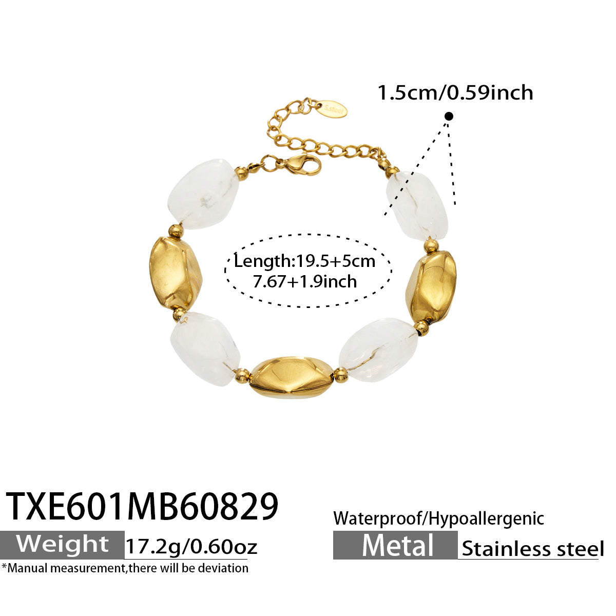 316L Stainless Steel 18K PVD Gold Resin Chain Bracelet & Necklace made with 316L stainless steel and 18K PVD gold finish for wholesale jewelry buyers - image 24