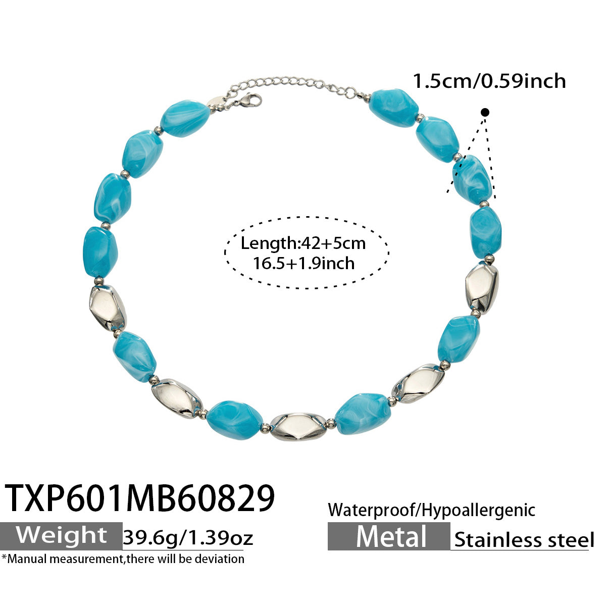 316L Stainless Steel 18K PVD Gold Resin Chain Bracelet & Necklace made with 316L stainless steel and 18K PVD gold finish for wholesale jewelry buyers - image 31