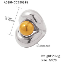 Stylish hypoallergenic versatile ring displayed on a jewelry stand