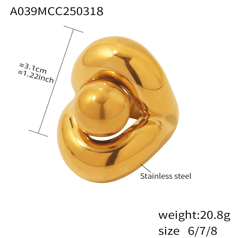 316L Stainless Steel 18K PVD Gold Ring made with 316L stainless steel and 18K PVD gold finish for wholesale jewelry buyers - image 7