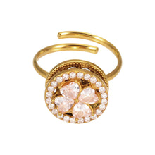 Side view of the Rotating Flower Ring showcasing the design