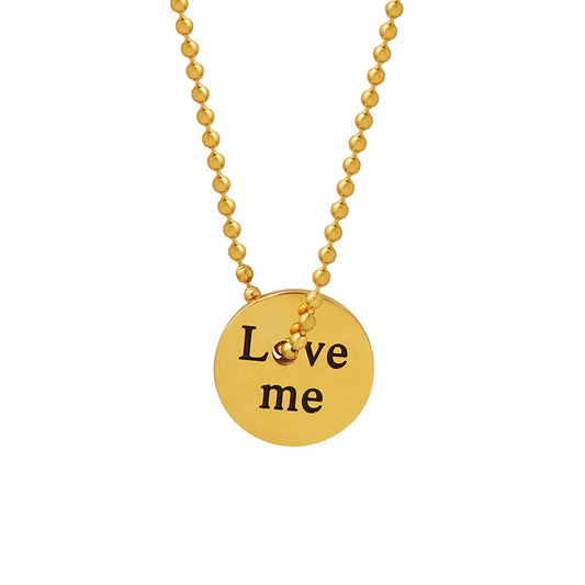 316L Stainless Steel 18K PVD Gold Round Tag Necklace made with 316L stainless steel and 18K PVD gold finish for wholesale jewelry buyers - image 4