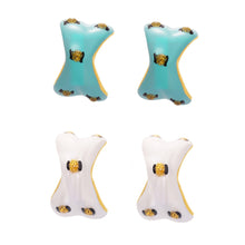316L Stainless Steel Sculptural Enamel Stud Earrings - Image 3