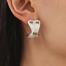 316L Stainless Steel Sculptural Enamel Stud Earrings - Image 6