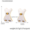 Gold / Pearl White Enamel