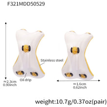 316L Stainless Steel Sculptural Enamel Stud Earrings - Image 9
