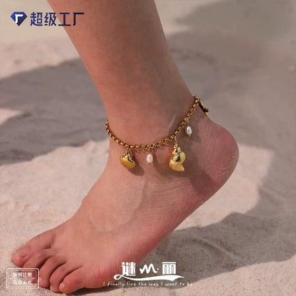 316L Stainless Steel Seaside Charm Bracelet & Pendant Collection - Image 1