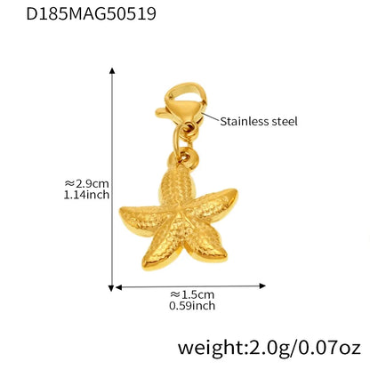 316L Stainless Steel Seaside Charm Bracelet & Pendant Collection - Image 12