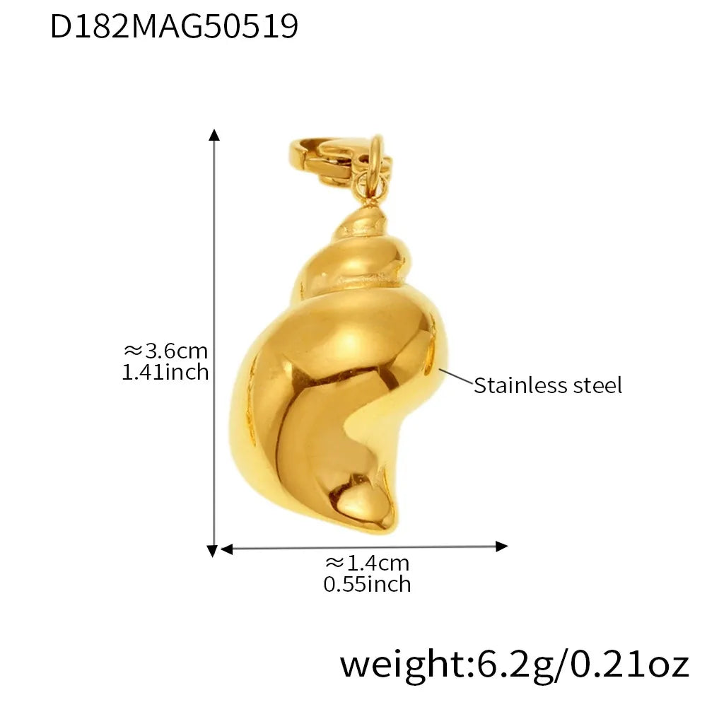 316L Stainless Steel Seaside Charm Bracelet & Pendant Collection - Image 8