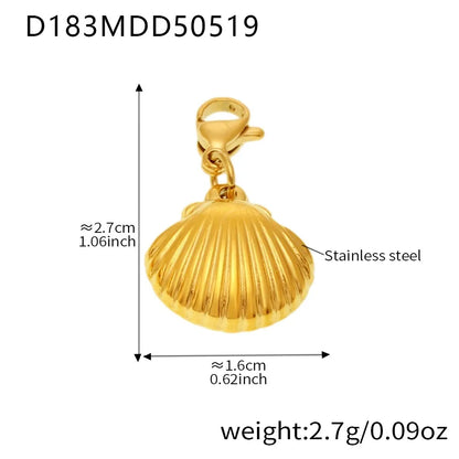 316L Stainless Steel Seaside Charm Bracelet & Pendant Collection - Image 9