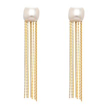 316L stainless steel shell bead tassel drop earrings