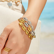 316L Stainless Steel 18K PVD Gold Shell Bracelet made with 316L stainless steel and 18K PVD gold finish for wholesale jewelry buyers - image 12