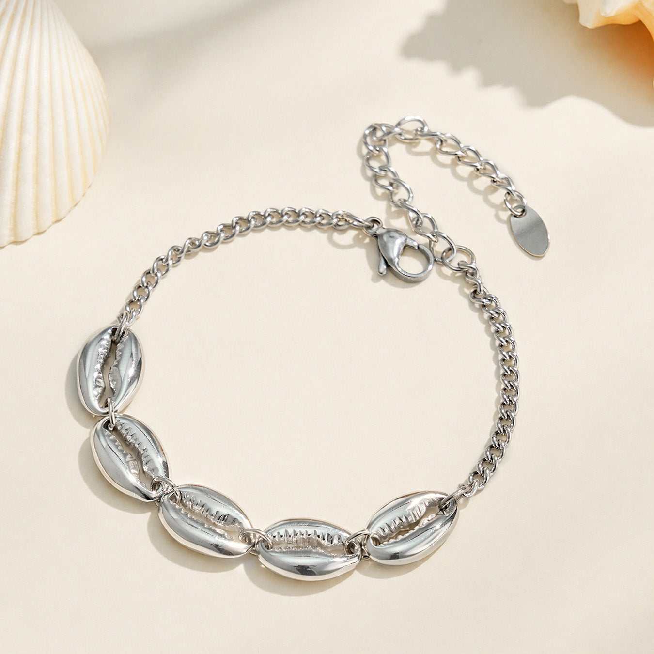 316L Stainless Steel 18K PVD Gold Shell Bracelet made with 316L stainless steel and 18K PVD gold finish for wholesale jewelry buyers - image 8
