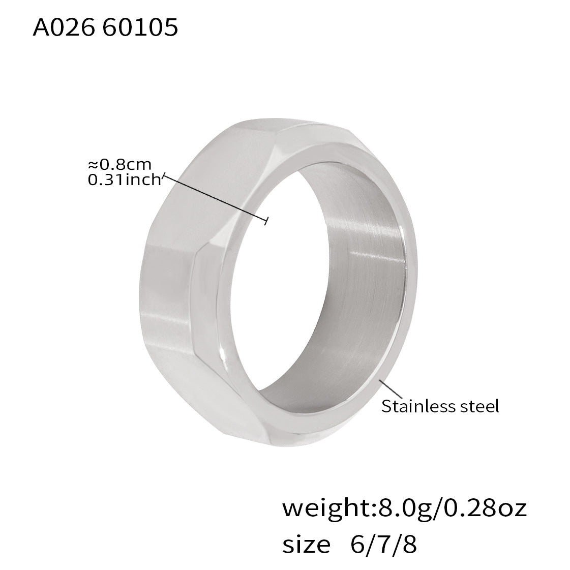 316L Stainless Steel Hexagon Nut Ring