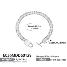 Elegant 316L stainless steel bracelet with simple lock design